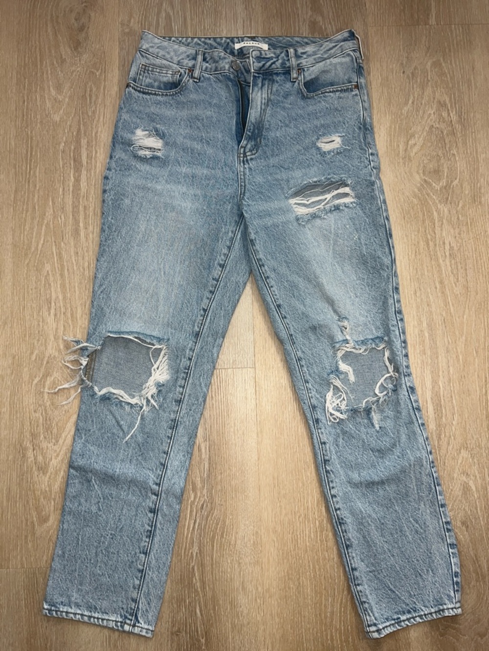 PacSun Light Blue Distressed Mom Jeans